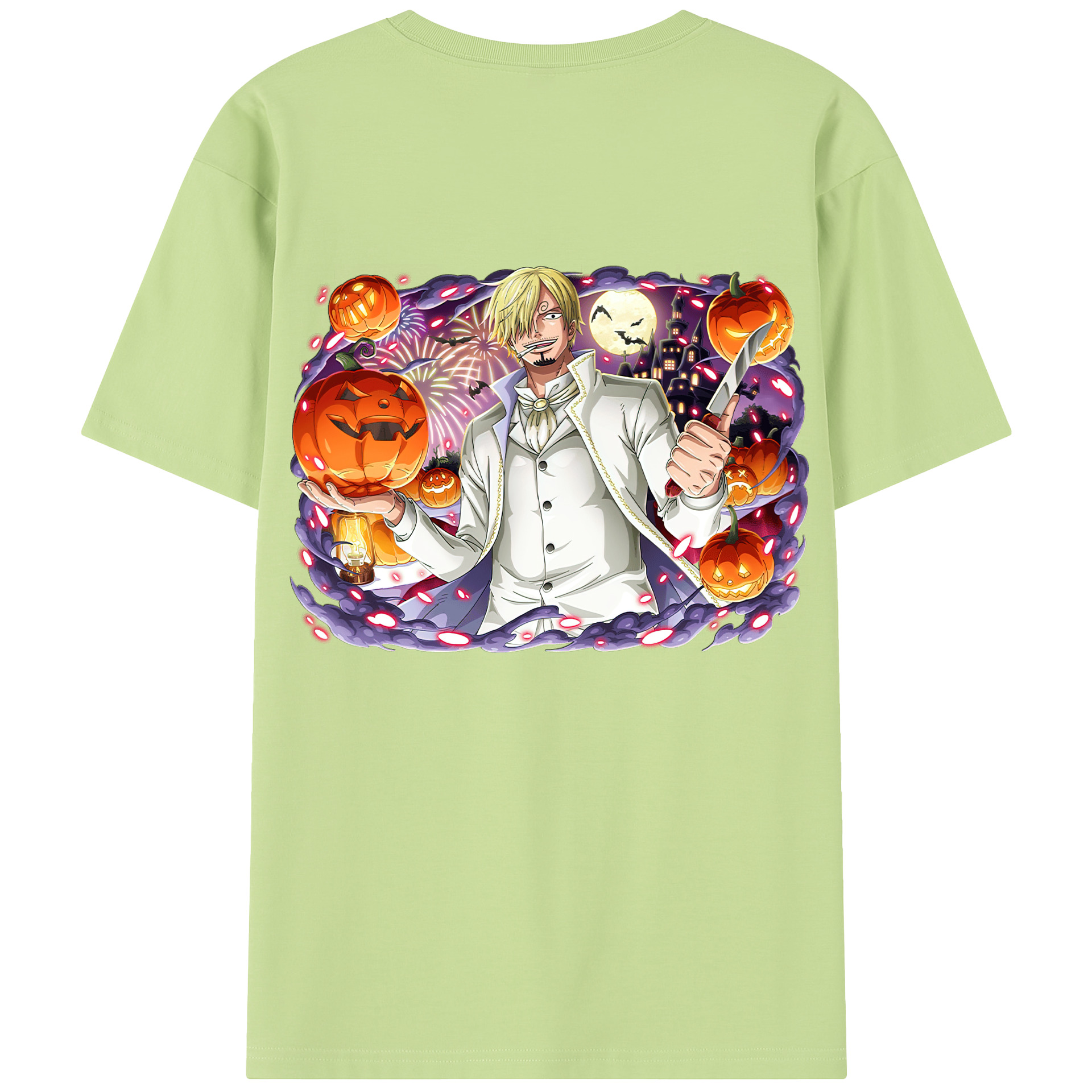 ワンピース サンジ ONE PIECE Sanji 綿100％半袖Tシャツ（背面プリント）